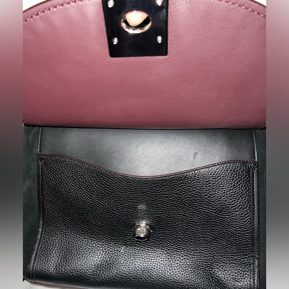 Coach Drifter Grace Pebbled & Suede Leather Studded Framed Satchel NWOT HTF RARE - Picture 10 of 16